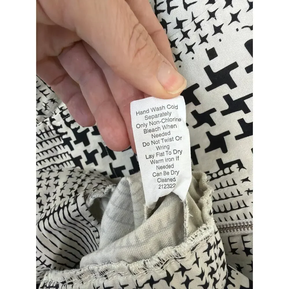 CAbi #931 Coupe Bomber Jacket Ivory Houndstooth Short Sleeve Full Zip‎ XL